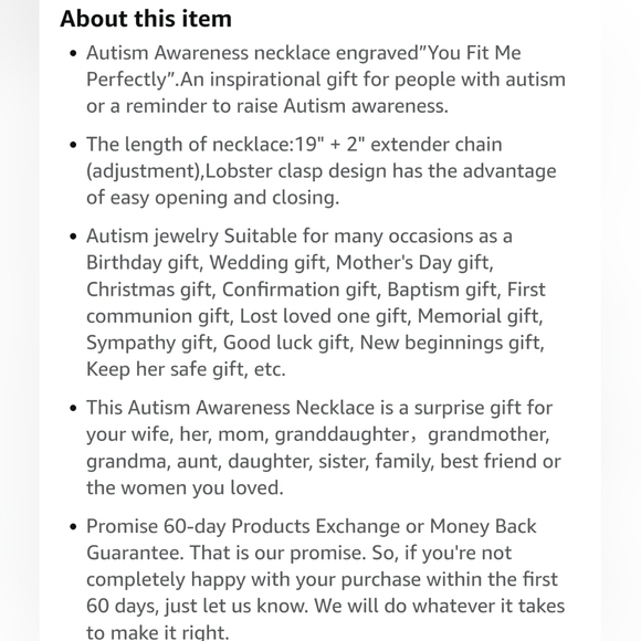 🧩🔹️ Autism Awareness Charm Necklace Puzzle Piece Enamel ASD Pendant 🧩 - Picture 9 of 10